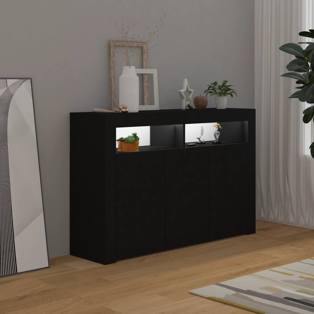 Dressoir met LED-verlichting 115,5x30x75 cm