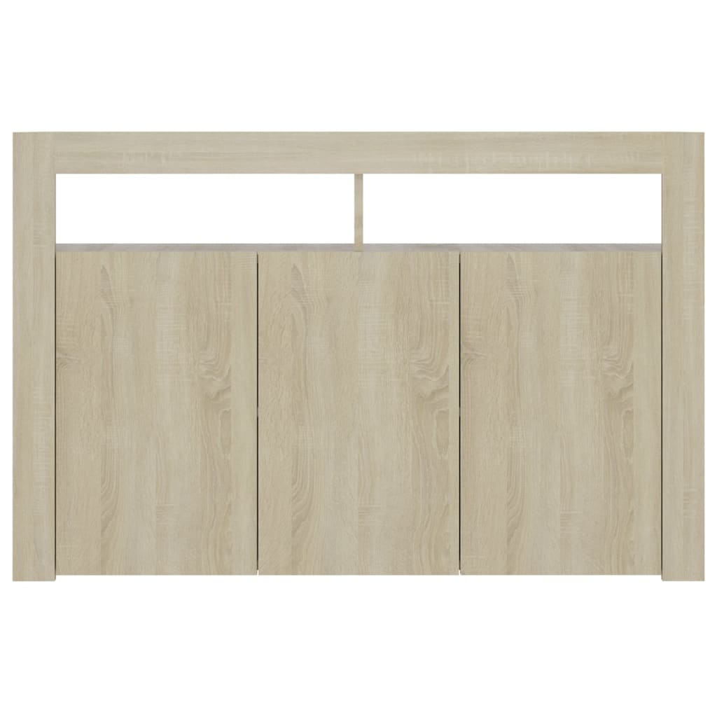 Dressoir met LED-verlichting 115,5x30x75 cm