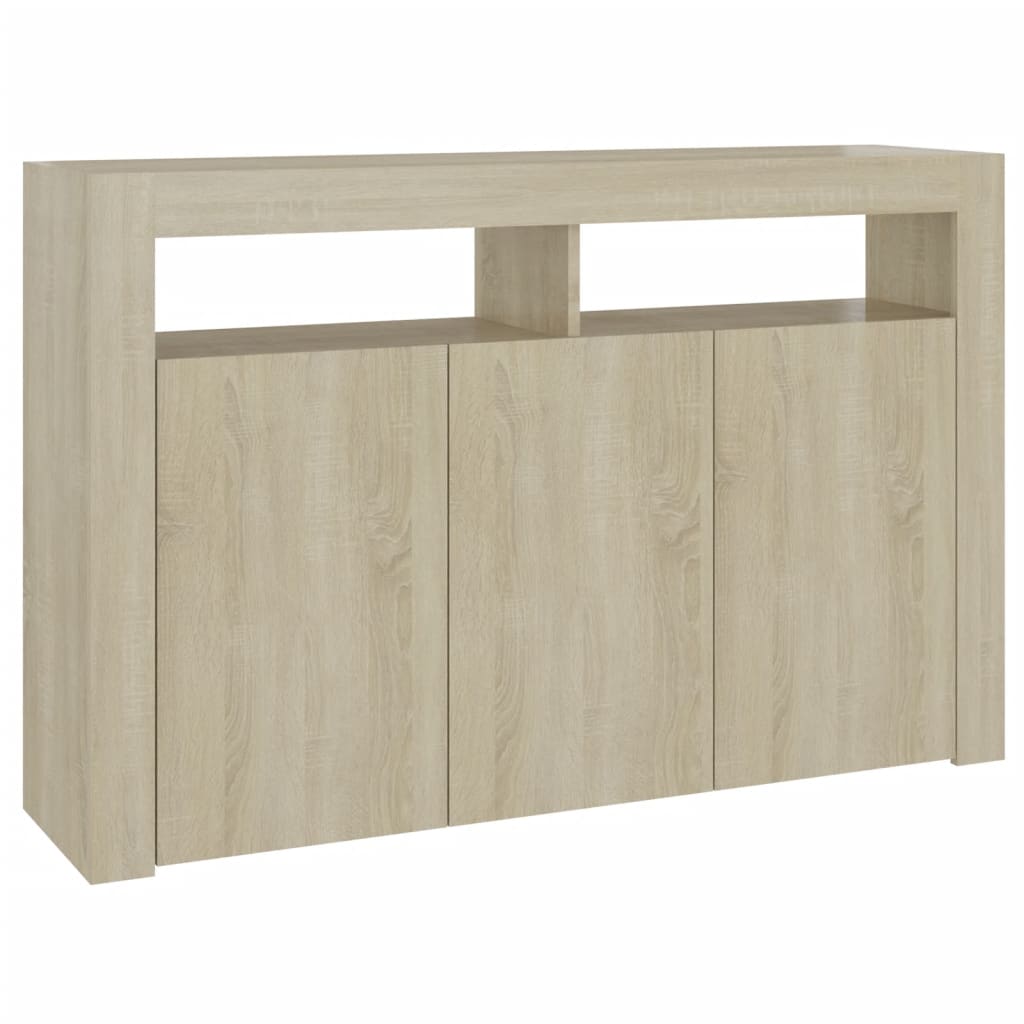 Dressoir met LED-verlichting 115,5x30x75 cm