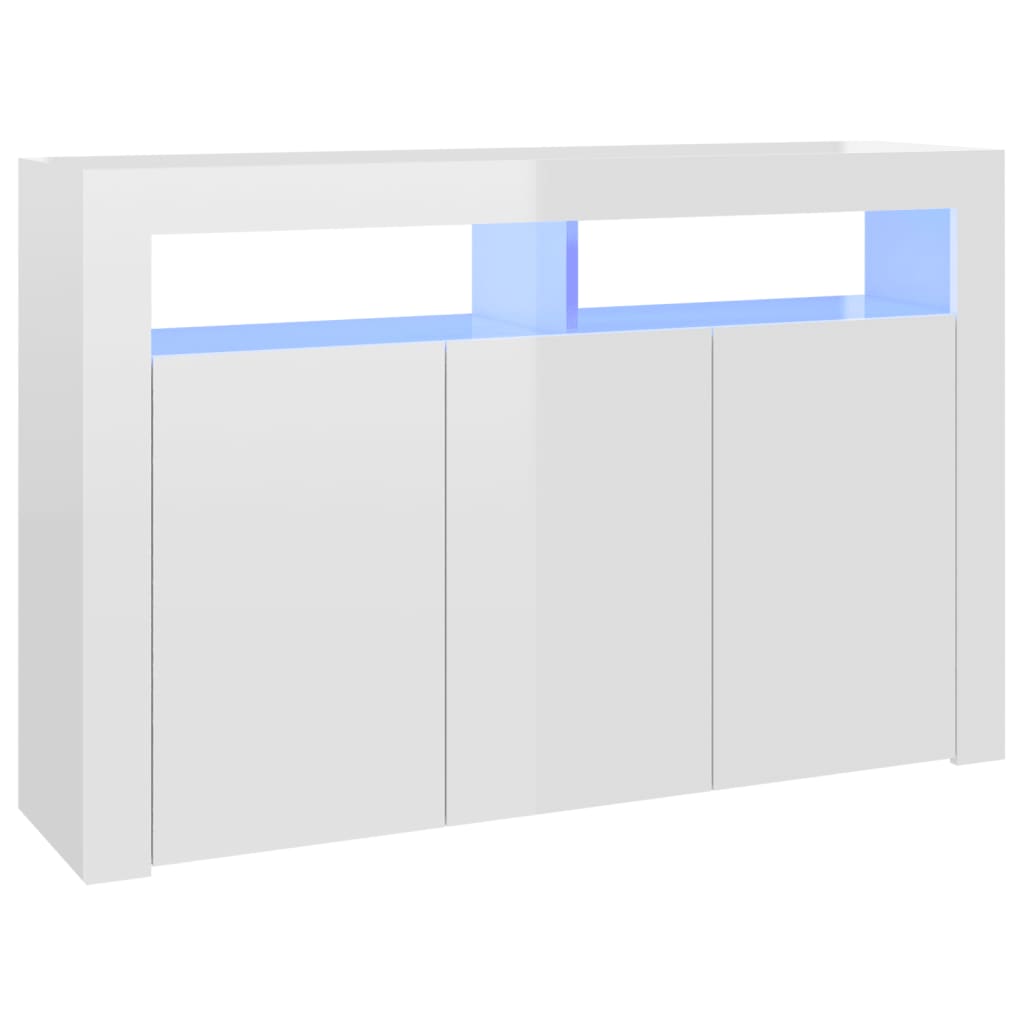 Dressoir met LED-verlichting 115,5x30x75 cm