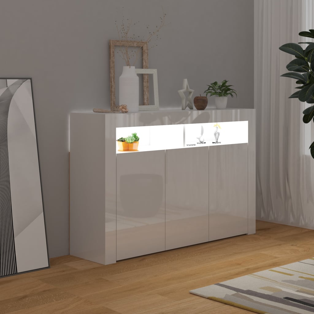 Dressoir met LED-verlichting 115,5x30x75 cm