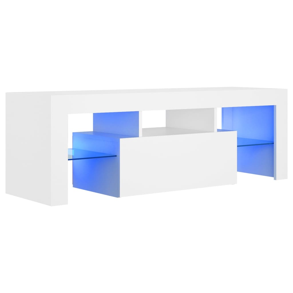 Tv-meubel met LED-verlichting 120x35x40cm eikenkleurig