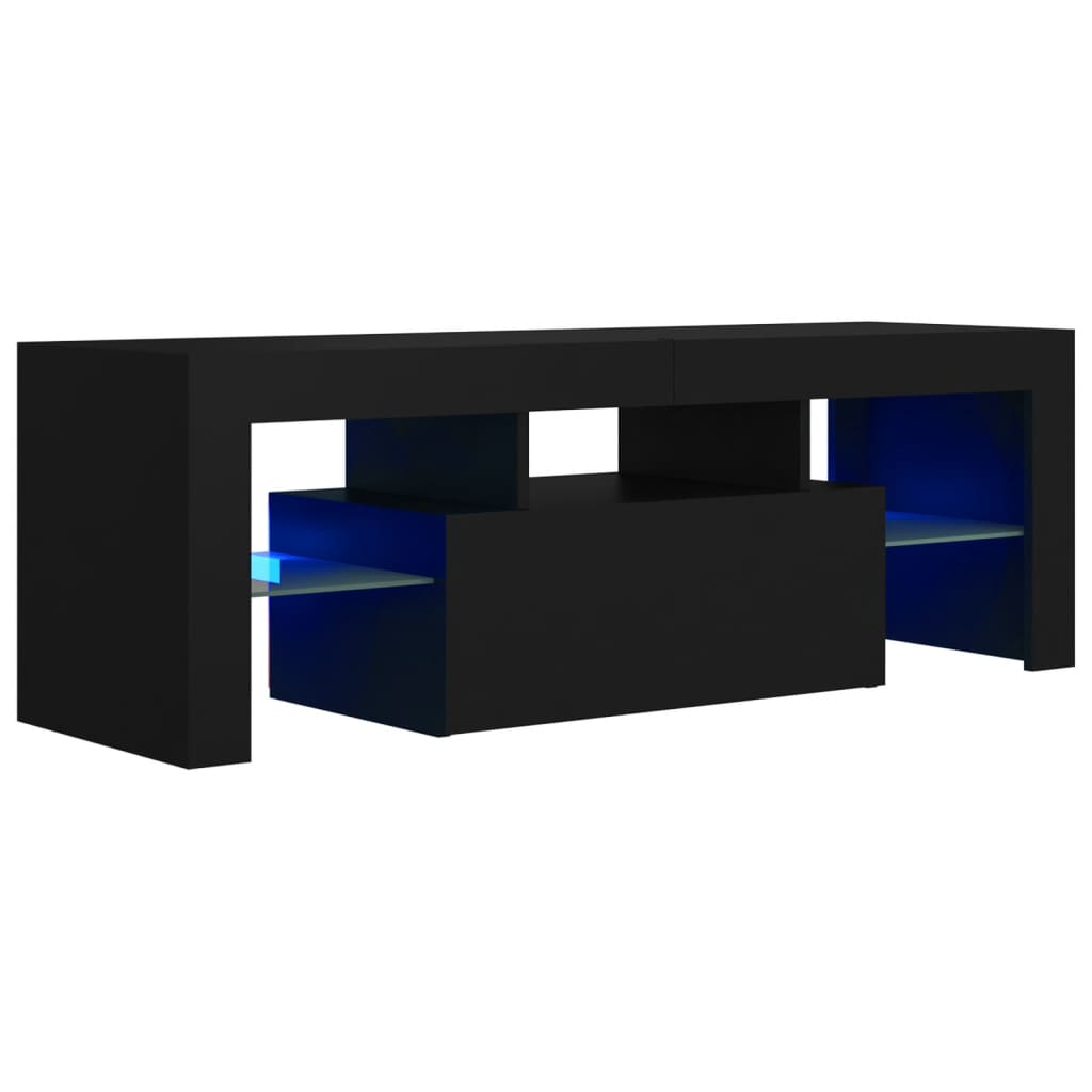 Tv-meubel met LED 120x36,5x40 cm bewerkt hout oud hout