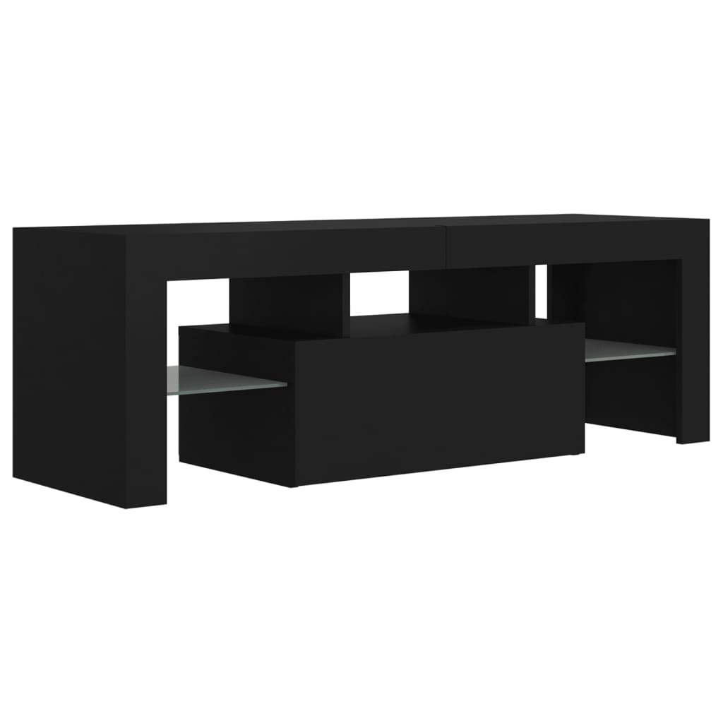 Tv-meubel met LED 120x36,5x40 cm bewerkt hout oud hout