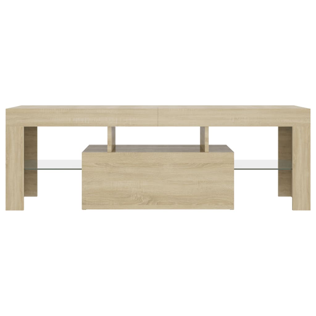 Tv-meubel met LED 120x36,5x40 cm bewerkt hout oud hout