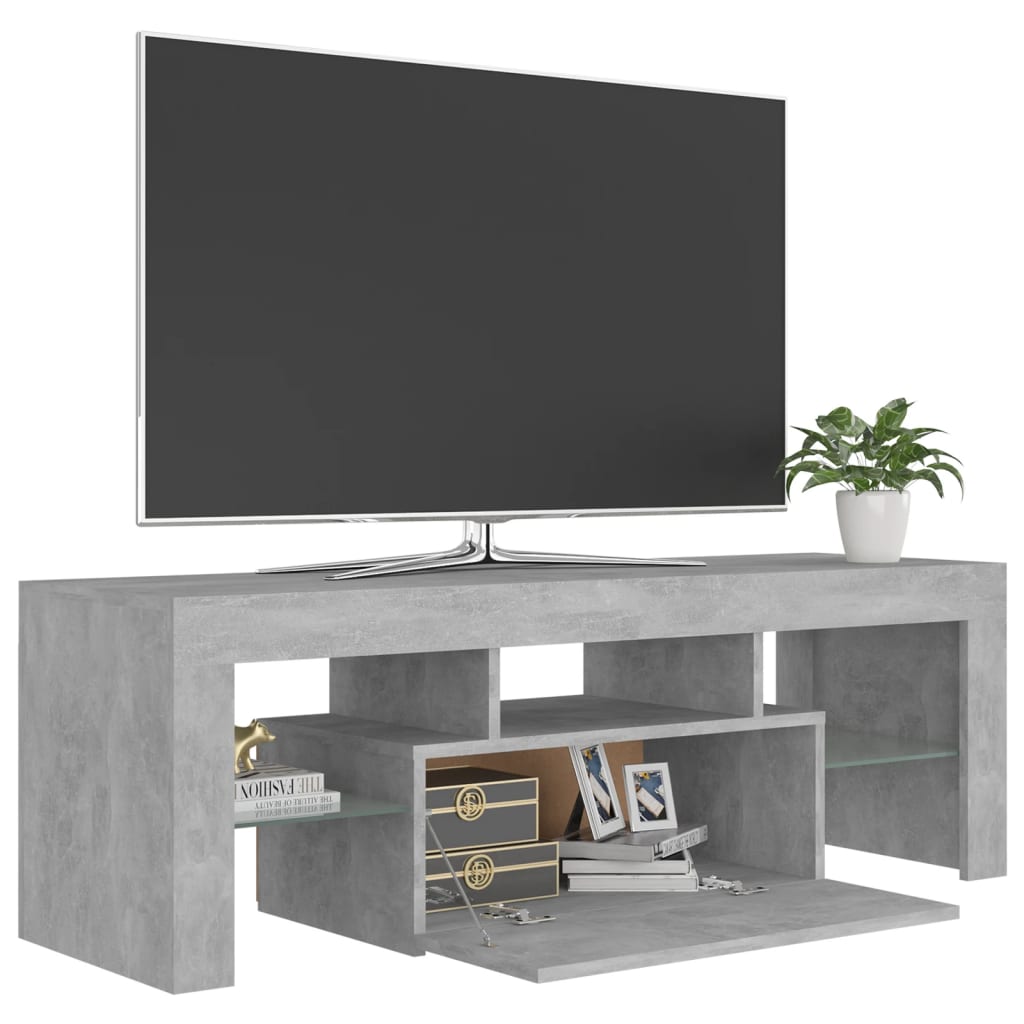 Tv-meubel met LED-verlichting 120x35x40cm eikenkleurig