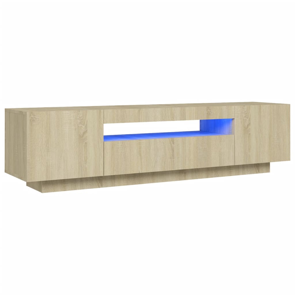 Tv-meubel met LED-verlichting 160x35x40 cm