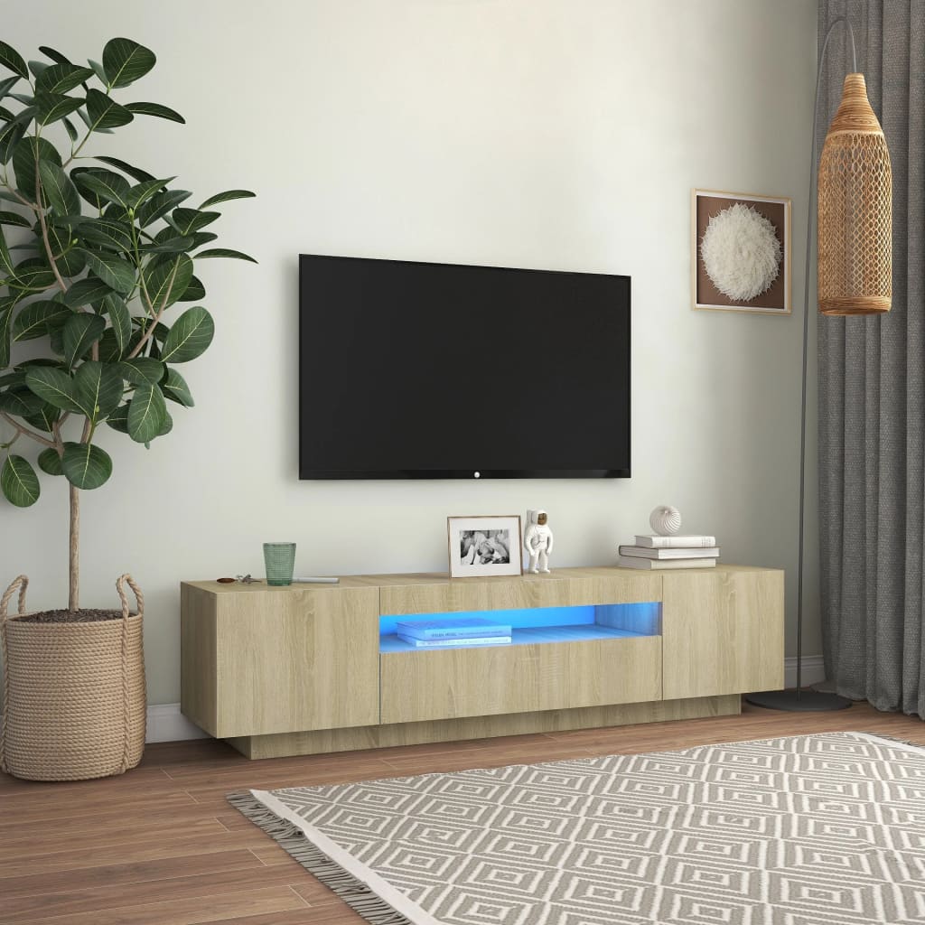 Tv-meubel met LED-verlichting 160x35x40 cm