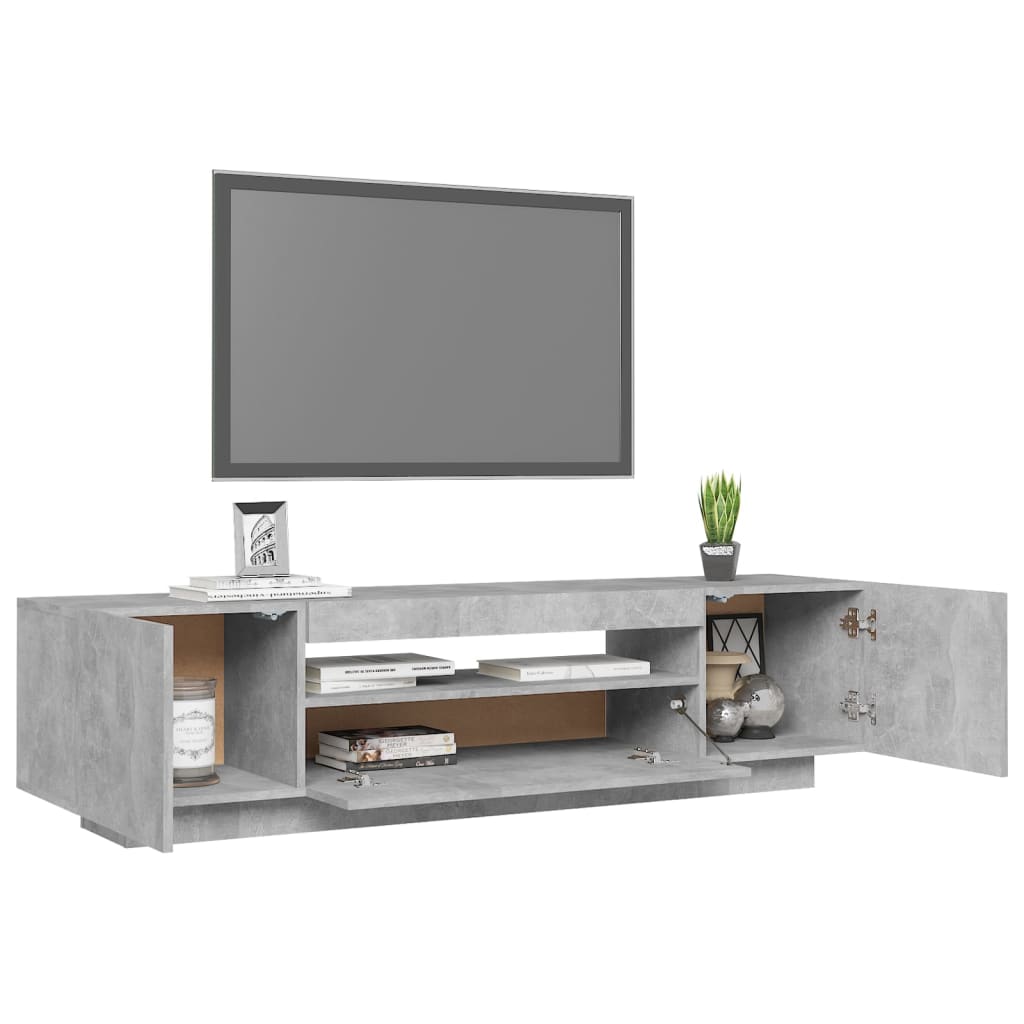 Tv-meubel met LED 160x35x40 cm bewerkt hout oud hout