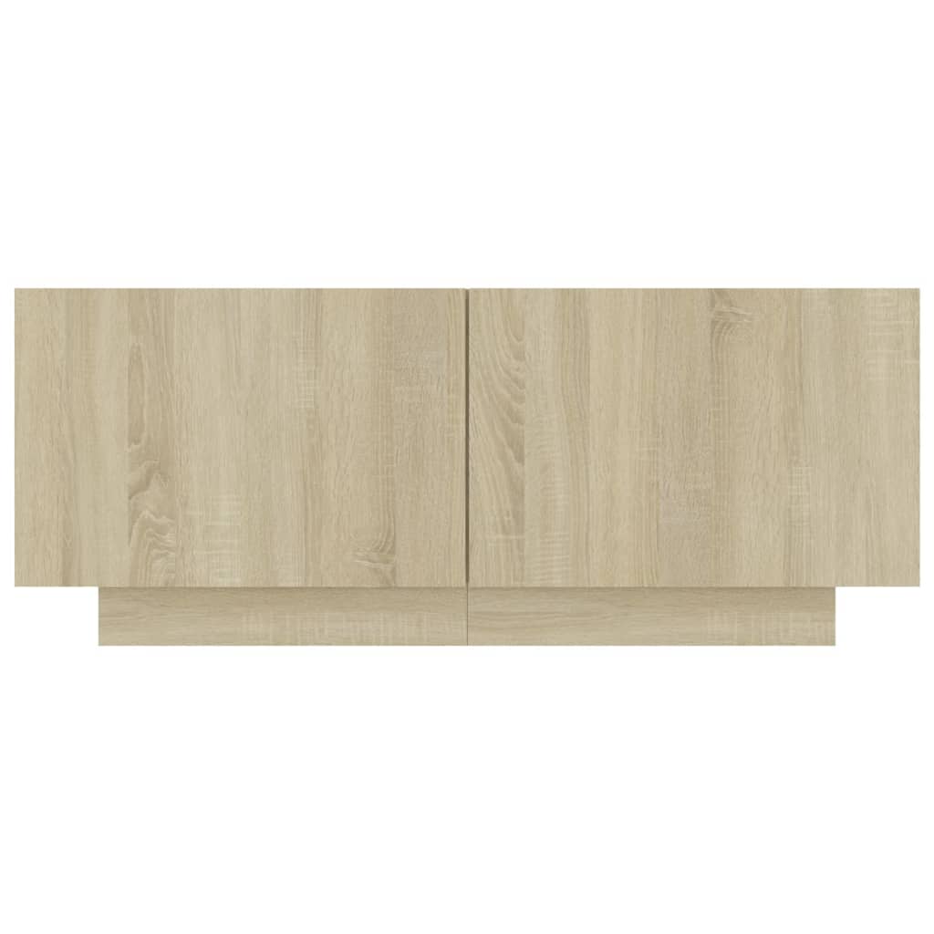 Tv-meubel 100x35x40 cm bewerkt hout eikenkleurig