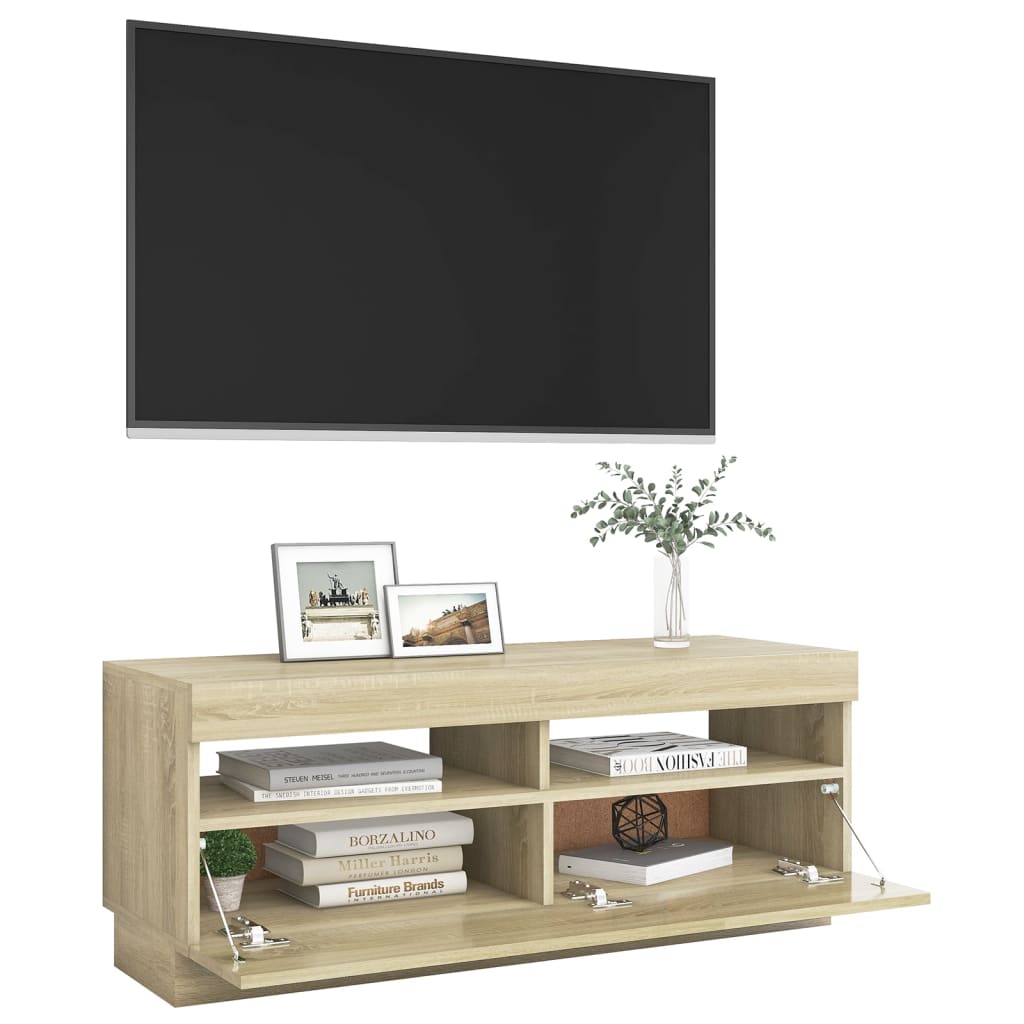 Tv-meubel met LED-verlichting 100x35x40 cm