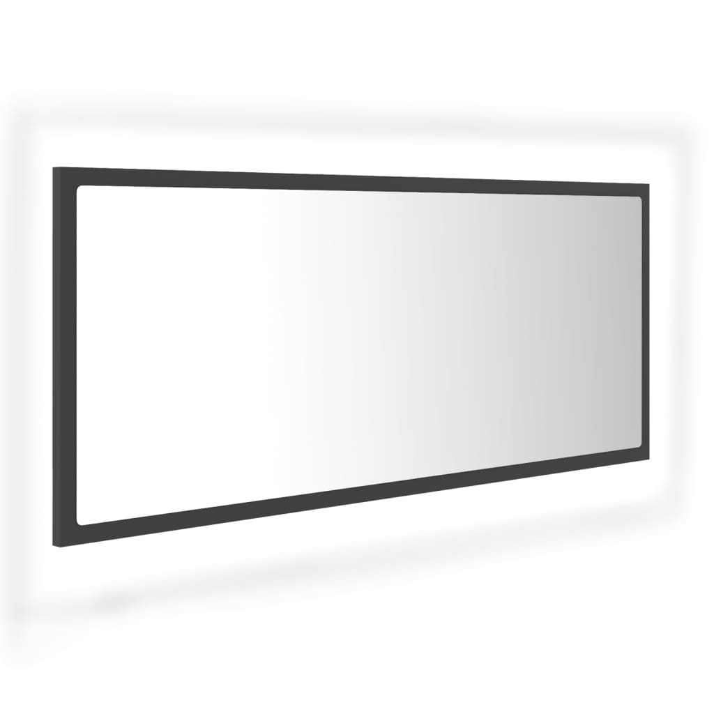 Badkamerspiegel LED 100x8,5x37 cm acryl eikenkleurig