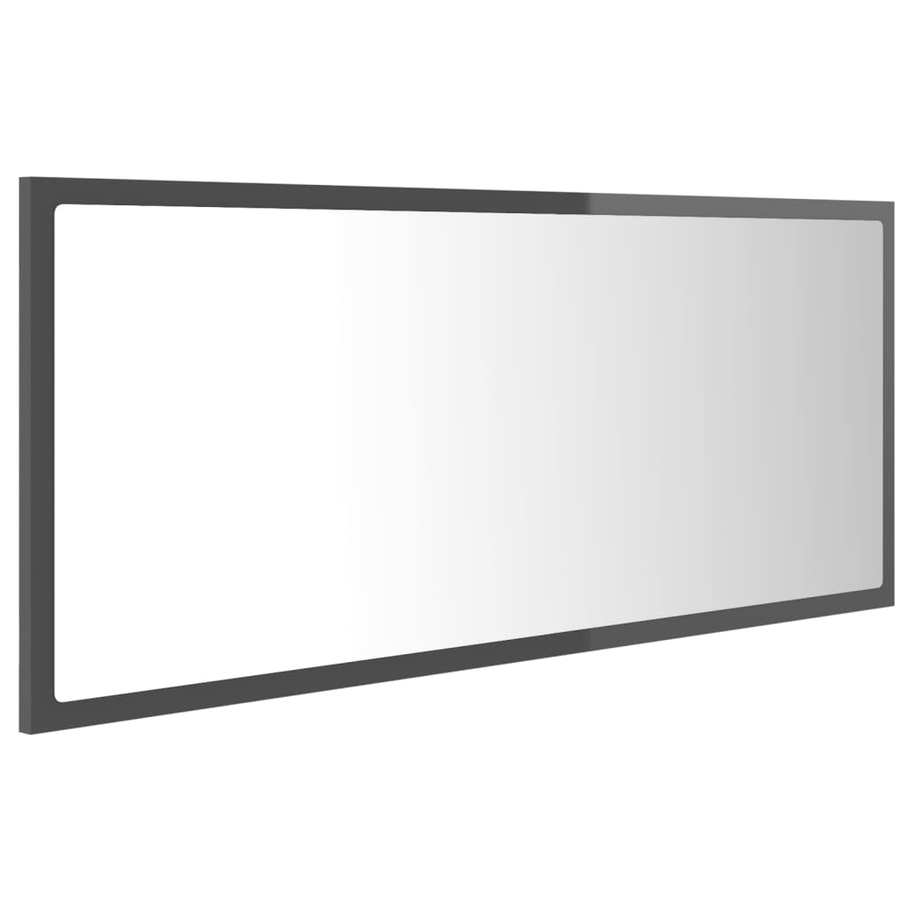 Badkamerspiegel LED 100x8,5x37 cm acryl eikenkleurig