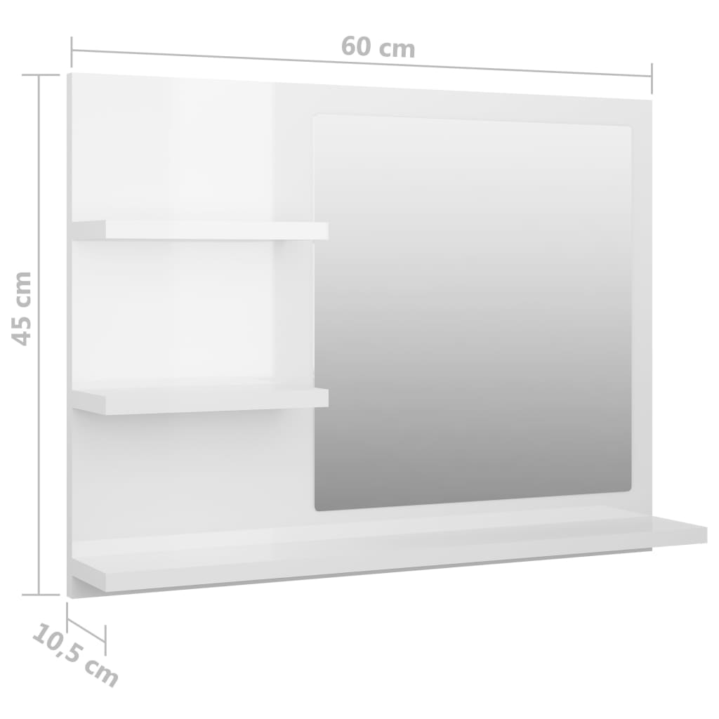 Badkamerspiegel 60x10,5x45 cm bewerkt hout