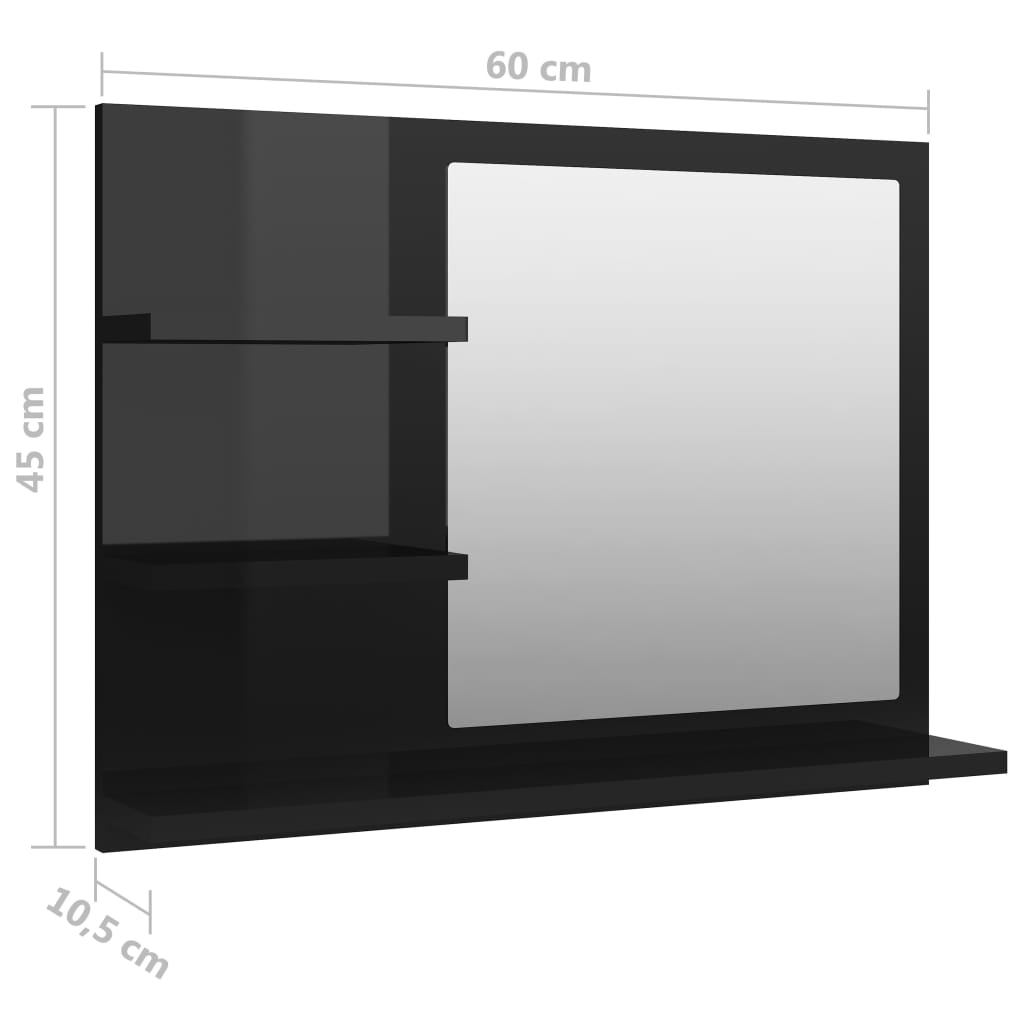 Badkamerspiegel 60x10,5x45 cm bewerkt hout