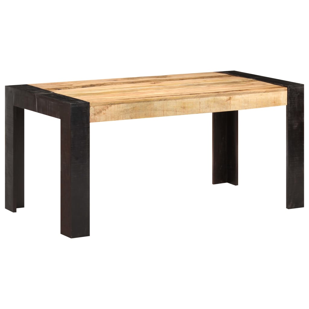 Eettafel 140x70x76 cm massief ruw mangohout