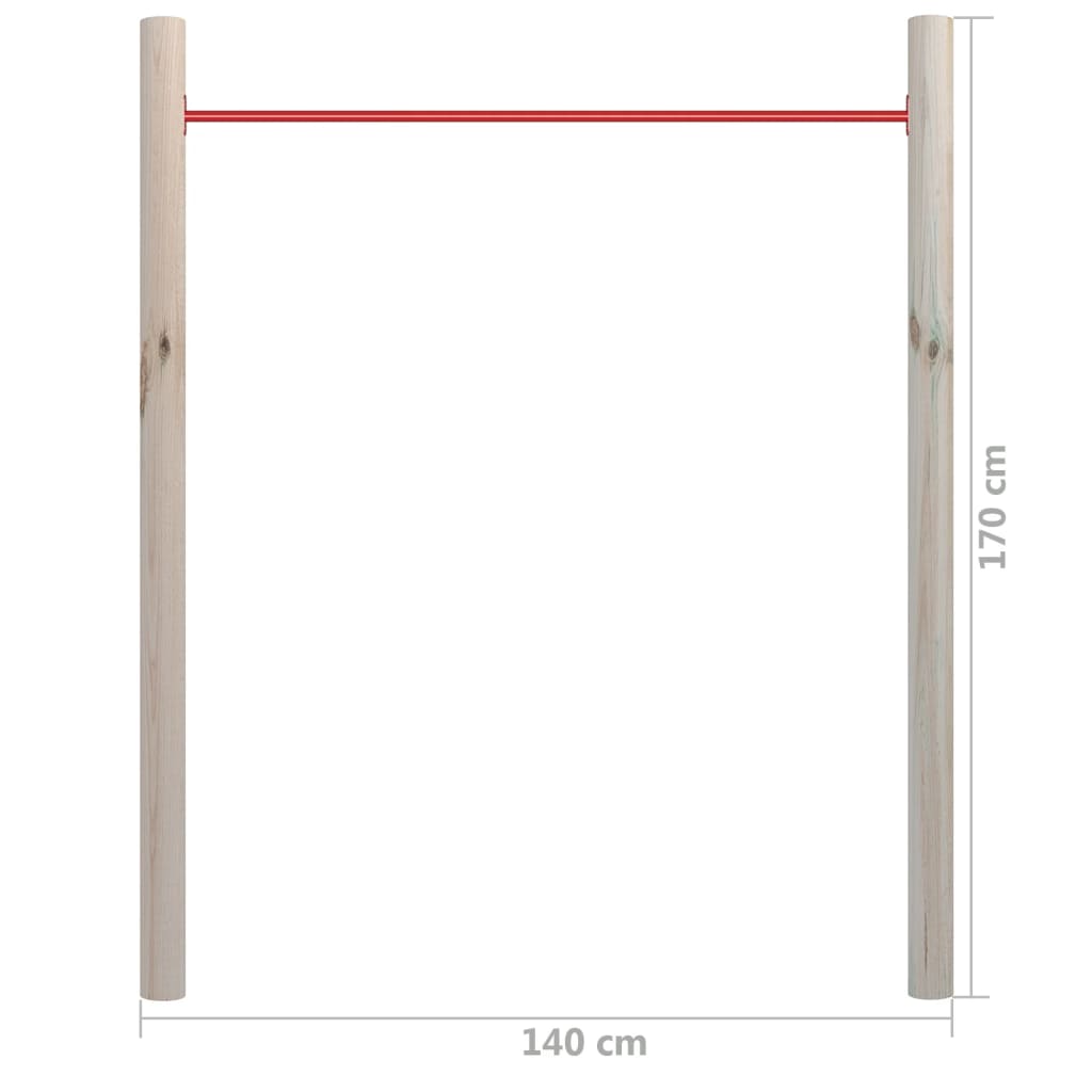 Duikelstang 272x170 cm geïmpregneerd grenenhout en staal