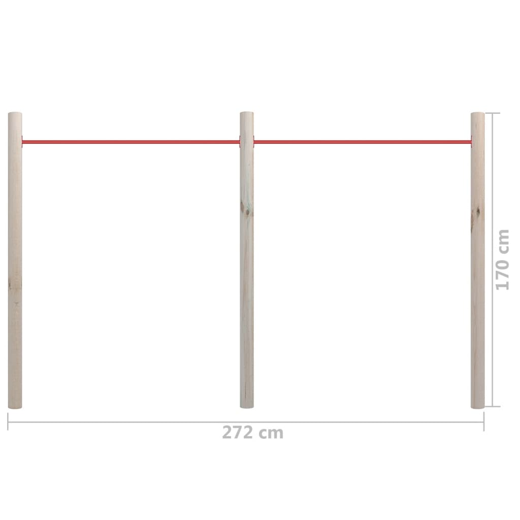 Duikelstang 272x170 cm geïmpregneerd grenenhout en staal