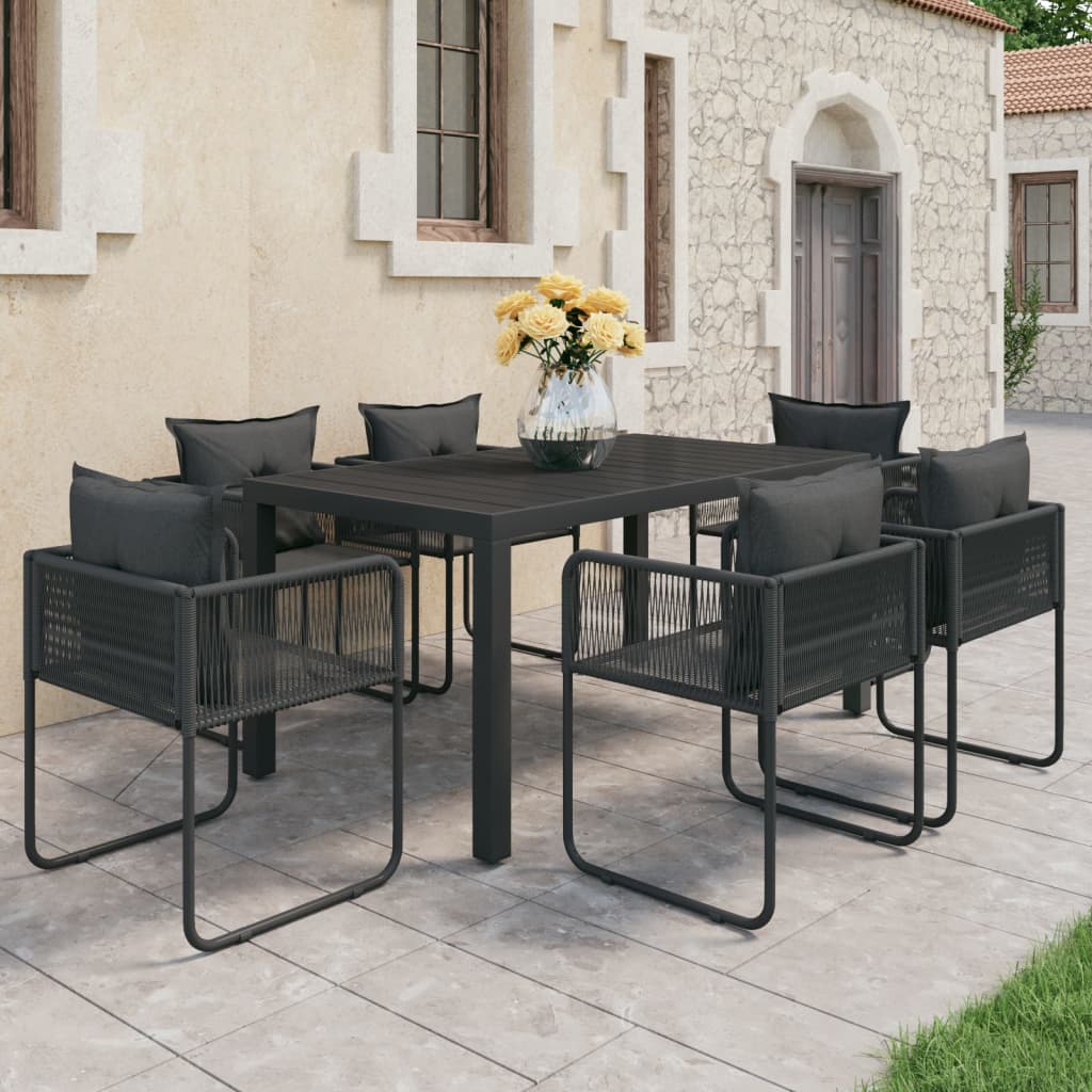 3-delige Tuinset PVC-rattan