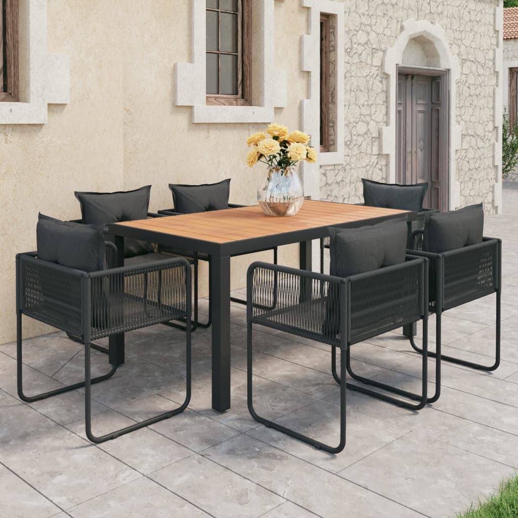 3-delige Tuinset PVC-rattan