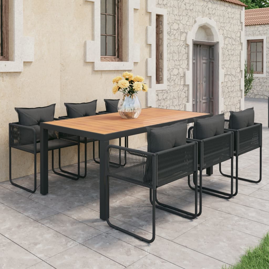 3-delige Tuinset PVC-rattan