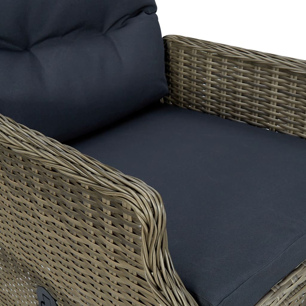 9-delige Tuinset met kussens poly rattan