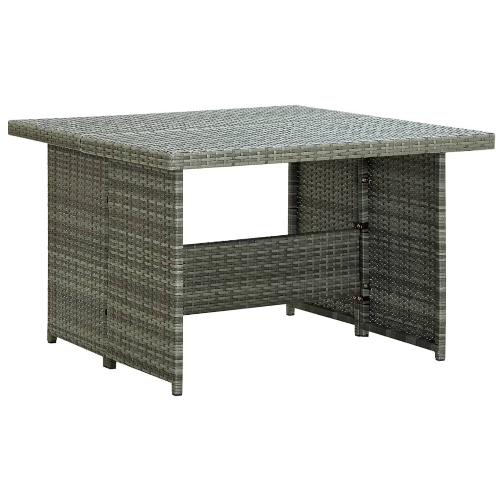 6-delige Loungeset met kussens poly rattan