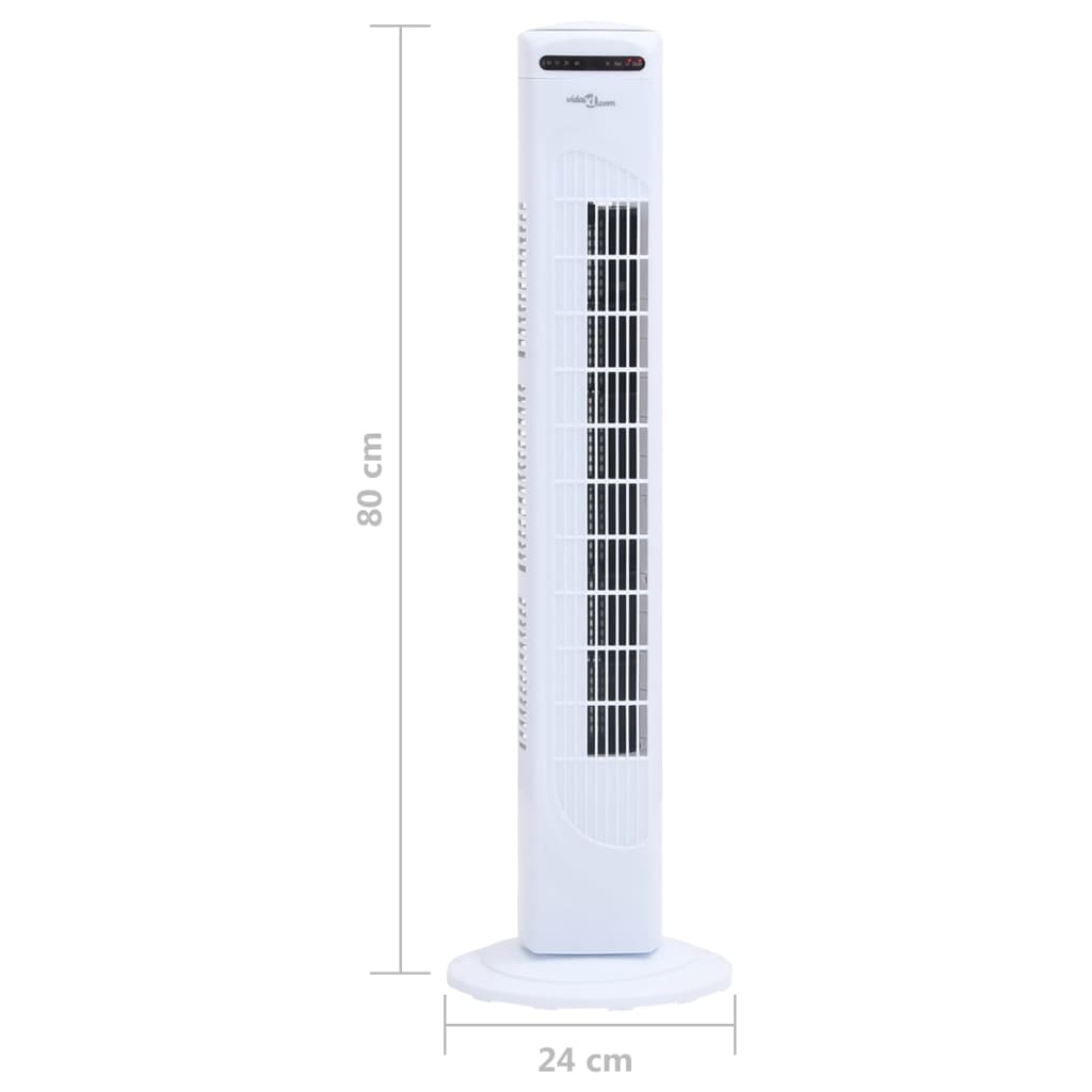 Torenventilator met afstandsbediening en timer ø24x80 cm