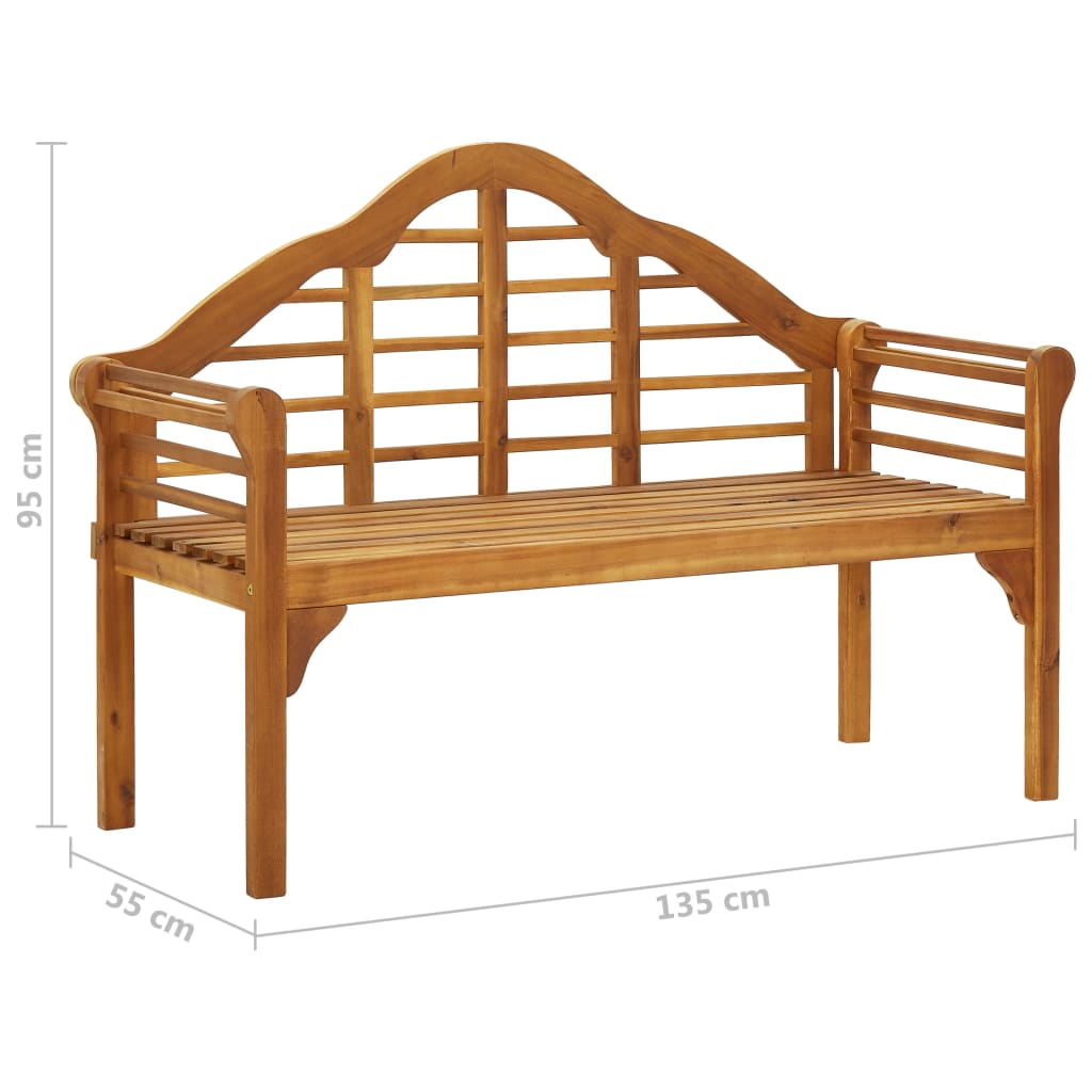 Tuinbank met kussen 135 cm massief acaciahout