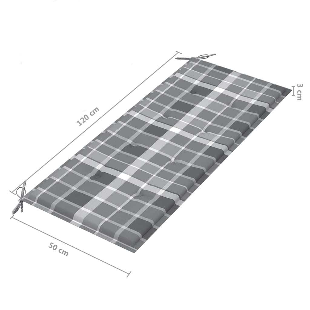 Tuinbank met kussen 135 cm massief acaciahout