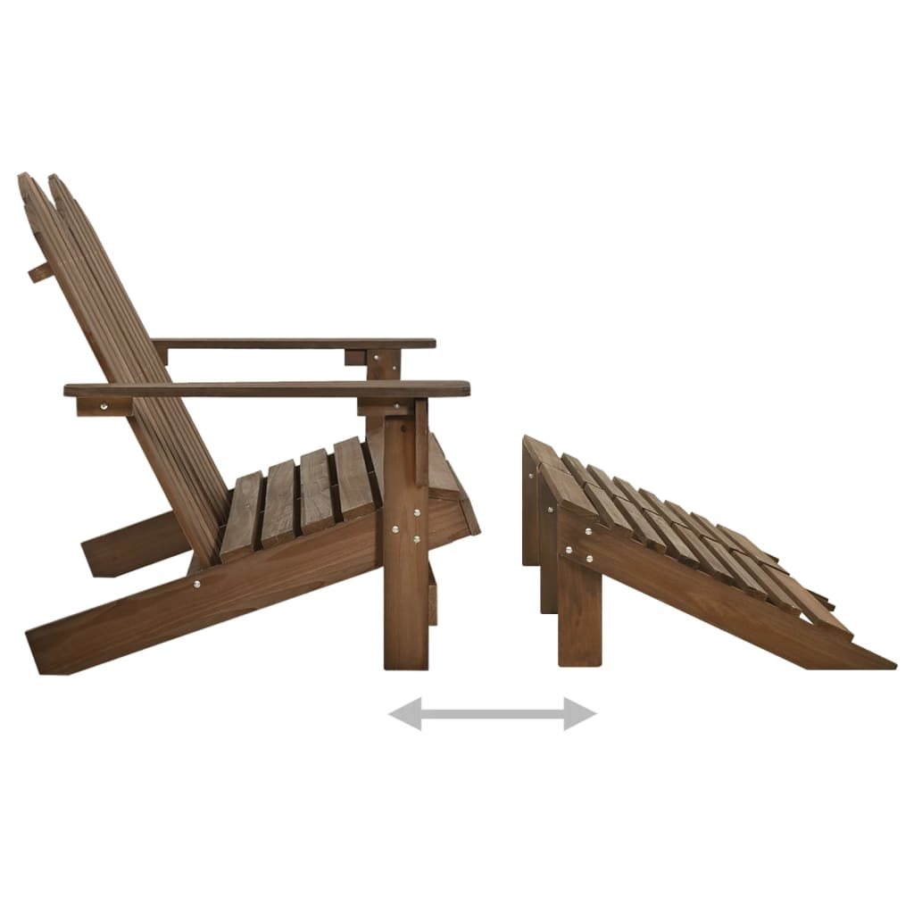 Tuinstoel 2-zits Adirondack met voetenbank vurenhout