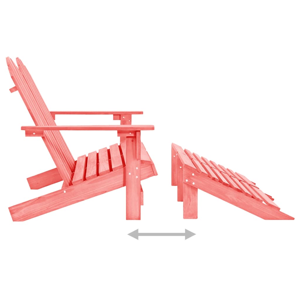 Tuinstoel 2-zits Adirondack met voetenbank vurenhout