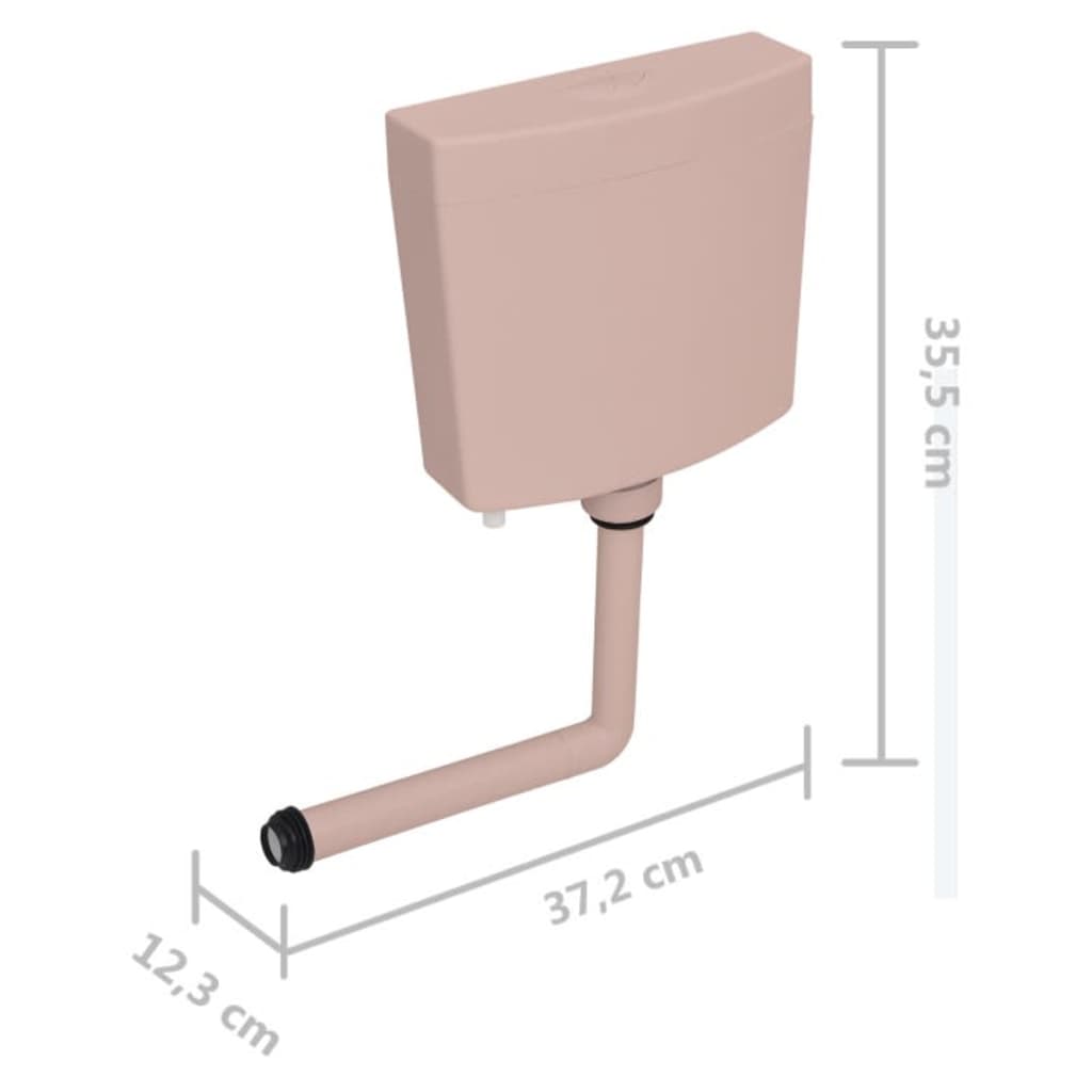 Toiletstortbak met watertoevoer onderin 3/6 L zalmkleurig