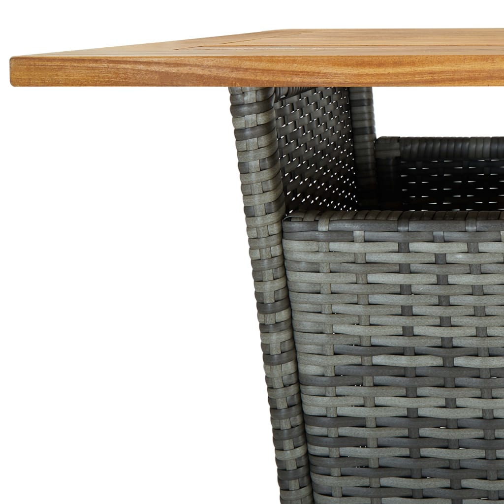 5-delige Tuinbarset met kussens poly rattan