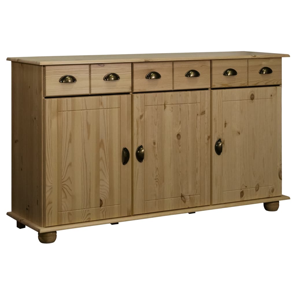 Dressoir 134x39x79,5 cm massief grenenhout