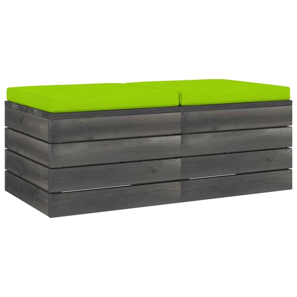 Tuinhocker met kussen pallet grenenhout