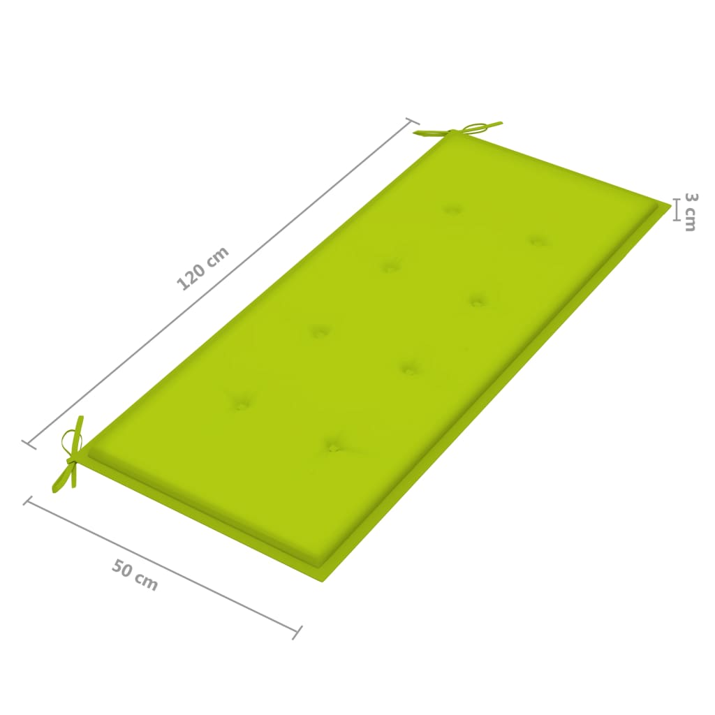 Bankje Batavia met kussen 150 cm massief teakhout