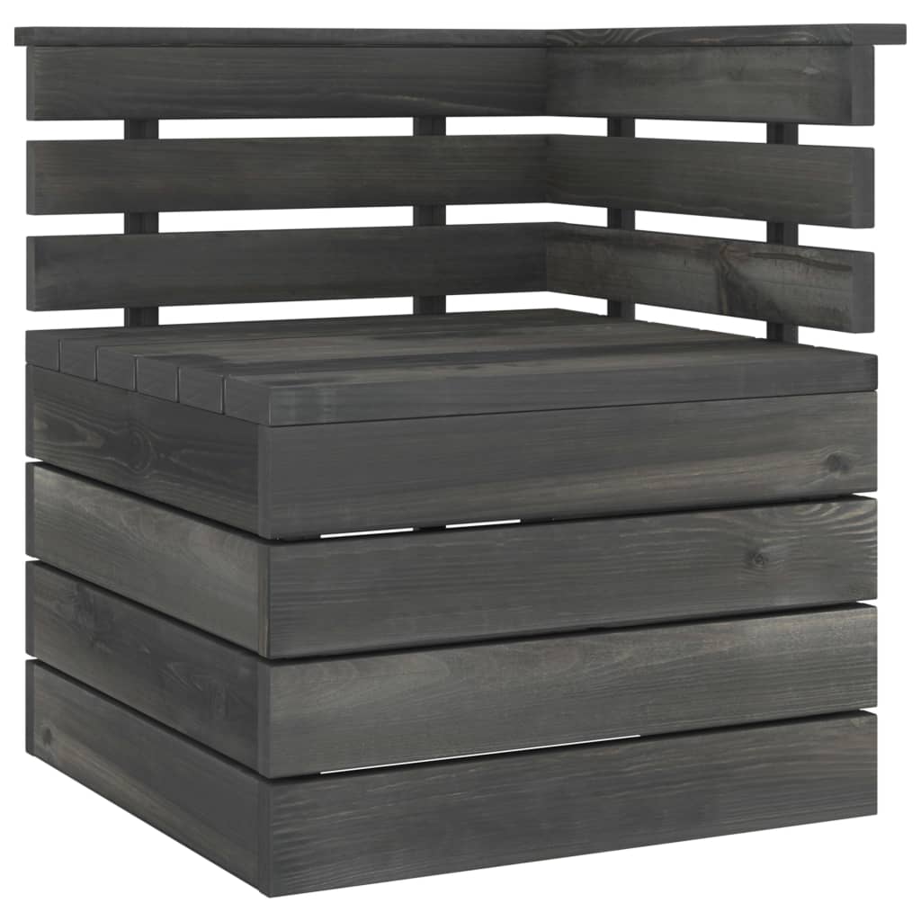 3-delige Loungeset met kussens pallet massief grenenhout