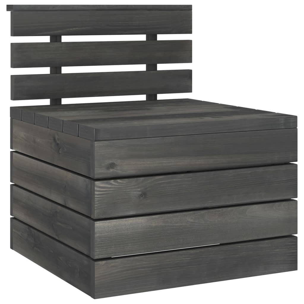 3-delige Loungeset met kussens pallet massief grenenhout