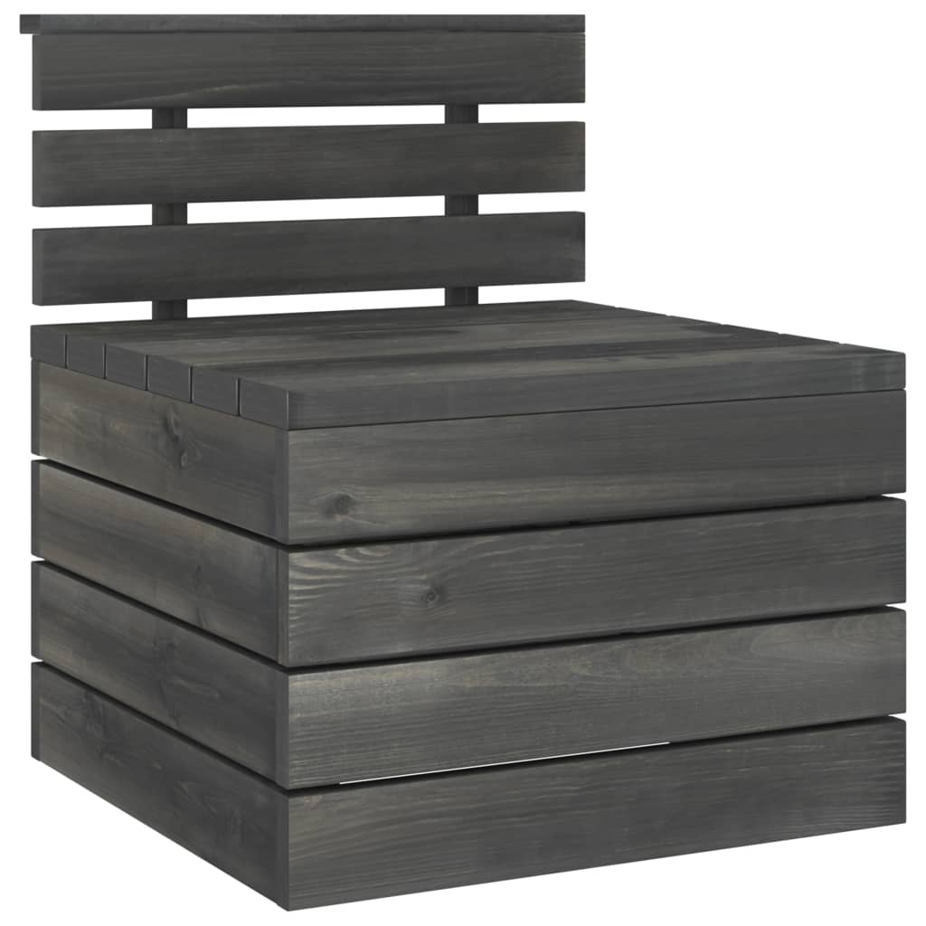 7-delige Loungeset met kussens pallet massief grenenhout