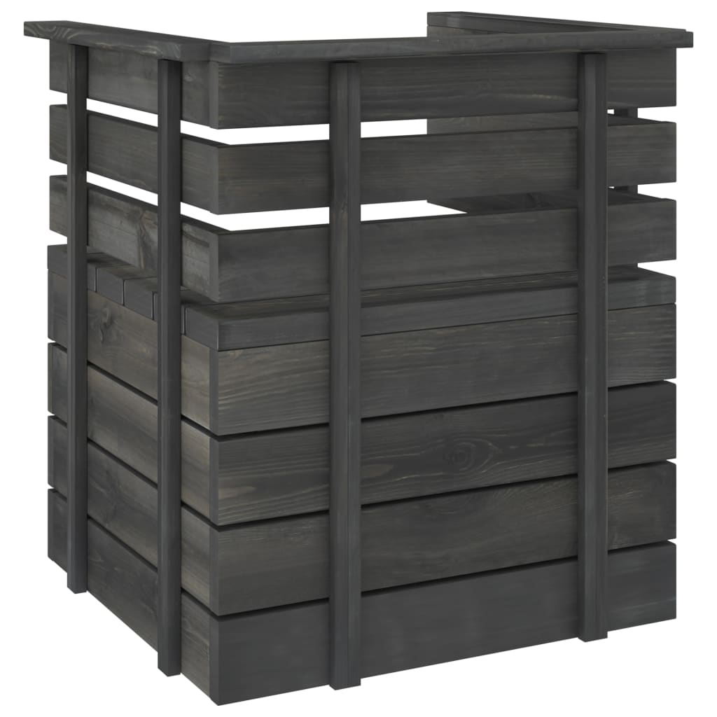 12-delige Loungeset pallet met kussens massief grenenhout