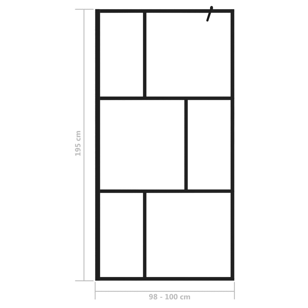 Inloopdouchewand transparant 80x195 cm ESG-glas