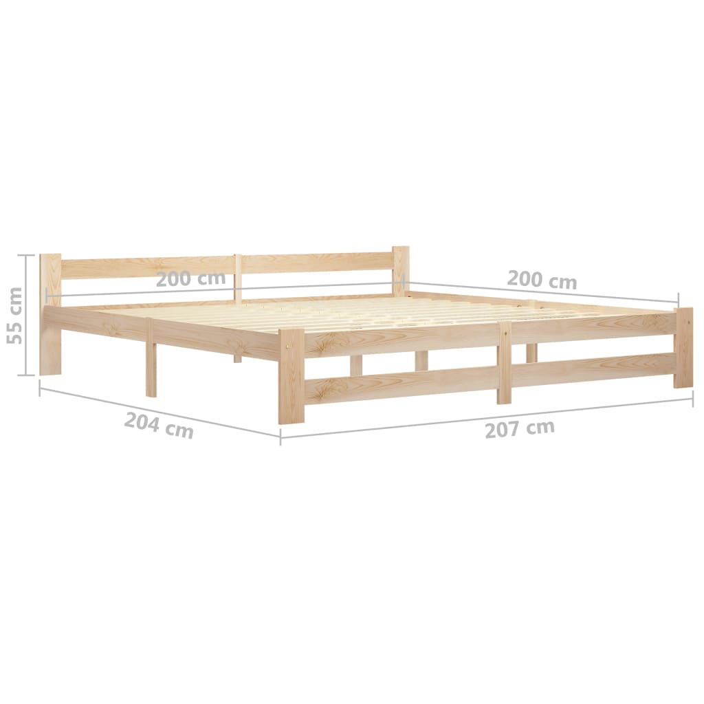 Bedframe massief grenenhout 140x200 cm