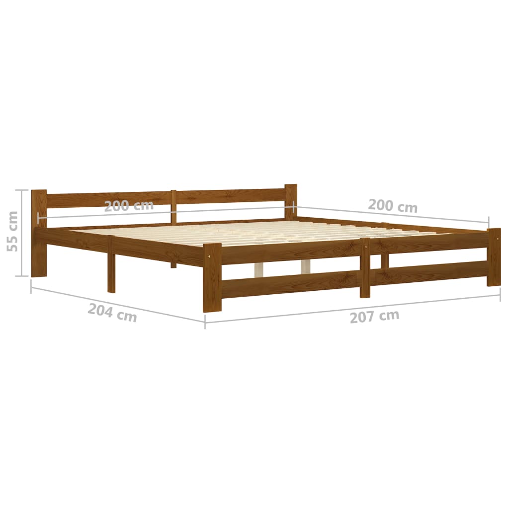 Bedframe massief grenenhout 140x200 cm