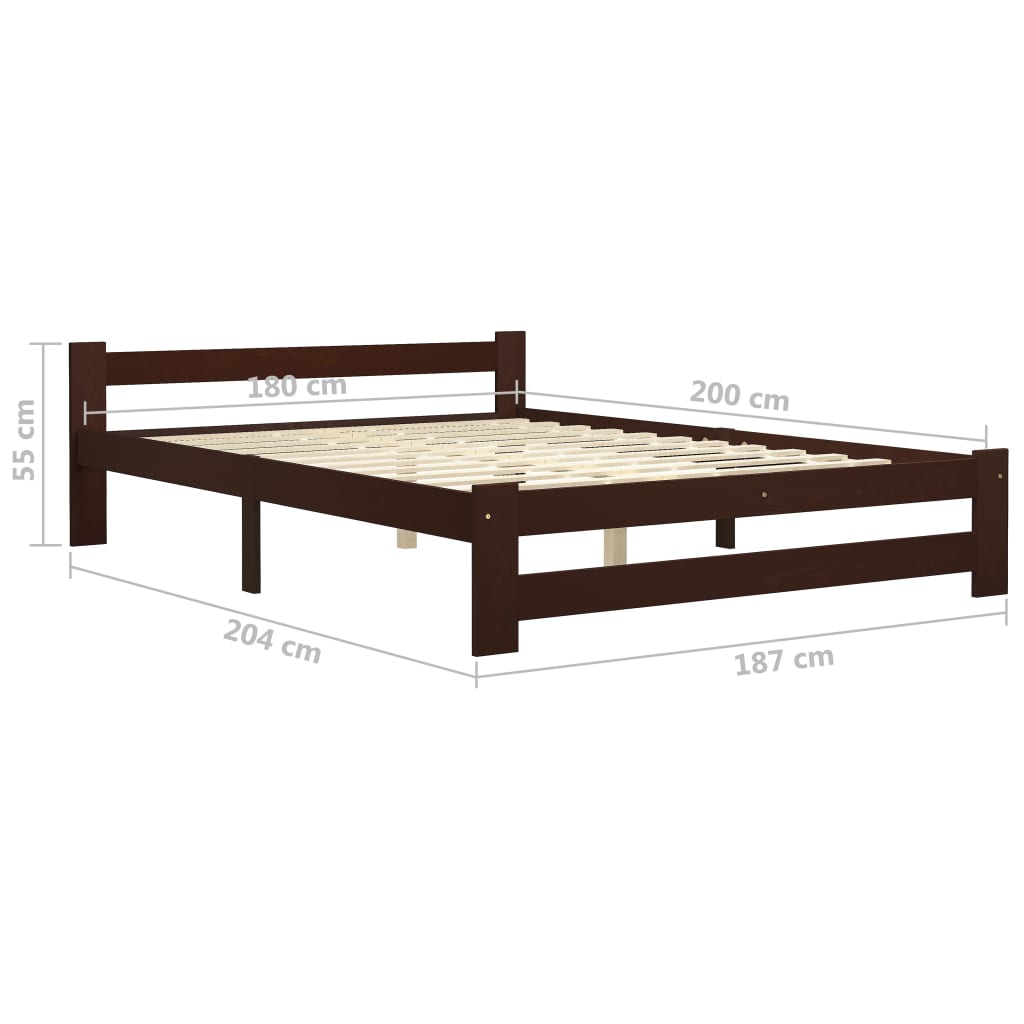 Bedframe massief grenenhout 140x200 cm