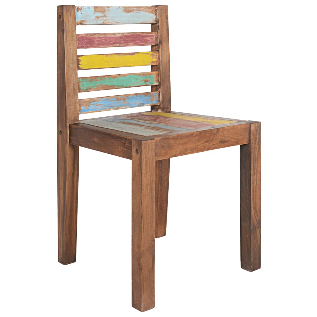 Eetkamerstoelen 2 st massief gerecycled hout