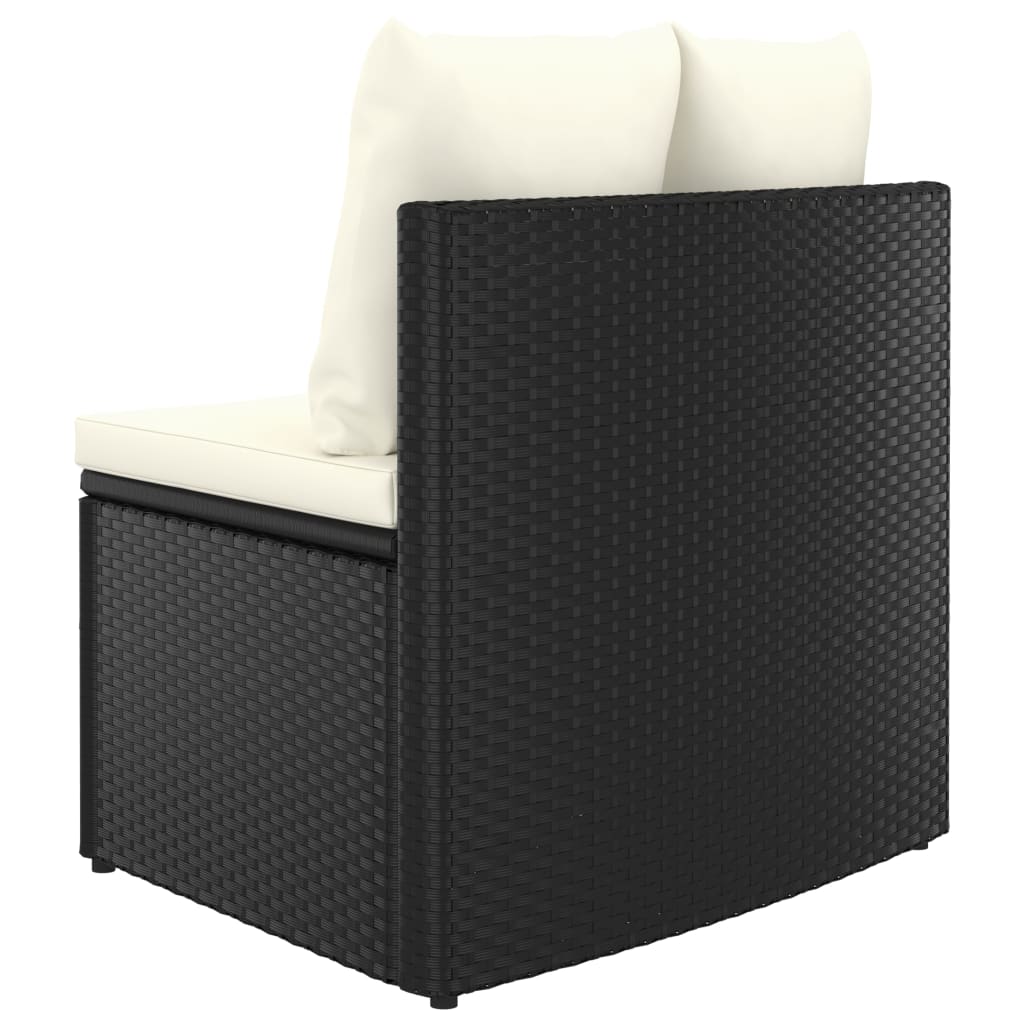 7-delige Loungeset met kussens poly rattan