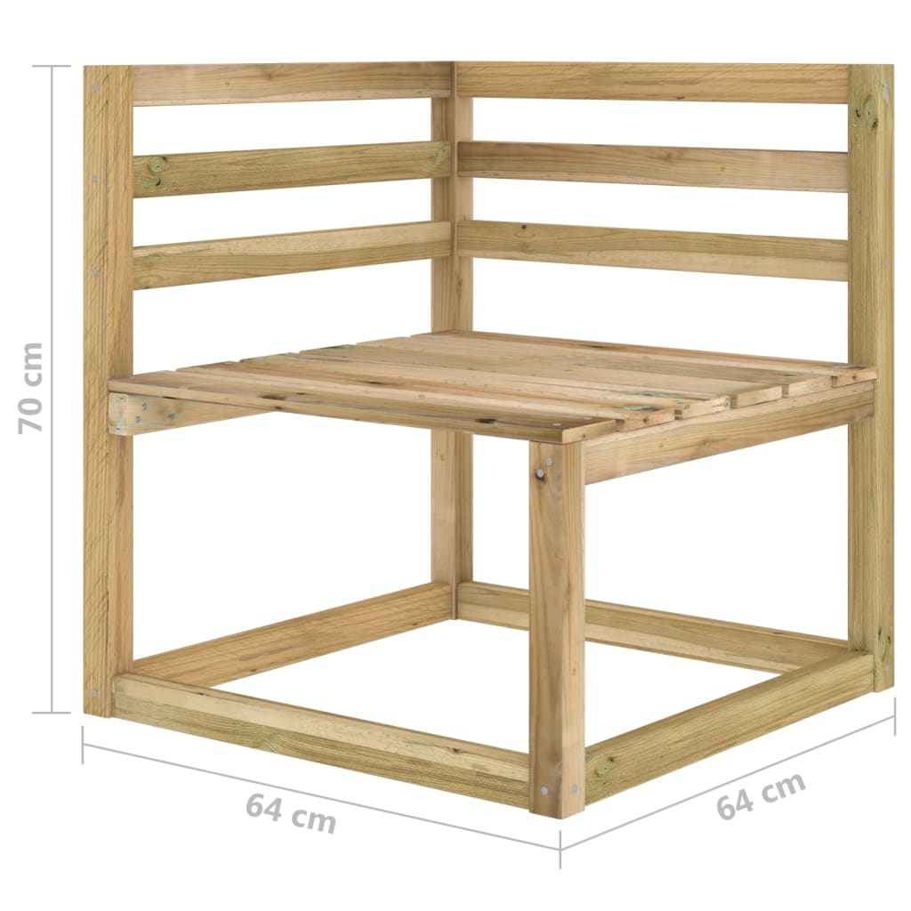 Tuintafels 2 st pallet 60x60x36,5 cm geïmpregneerd grenenhout