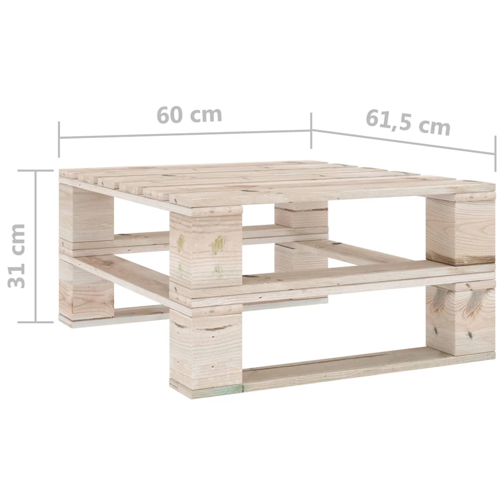 Tuintafels 2 st pallet geïmpregneerd grenenhout