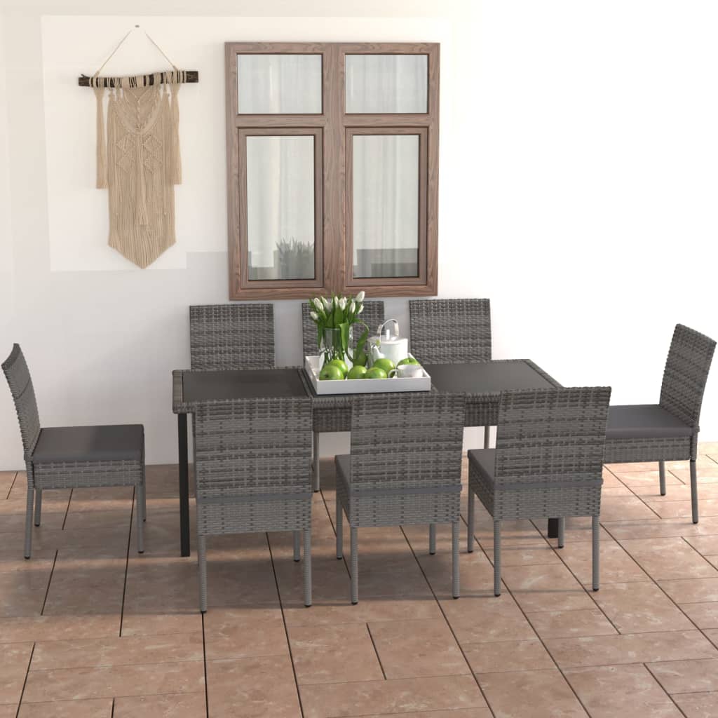 9-delige Tuinset poly rattan